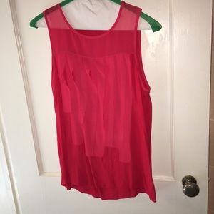 Gap Sheer Hot Pink Top